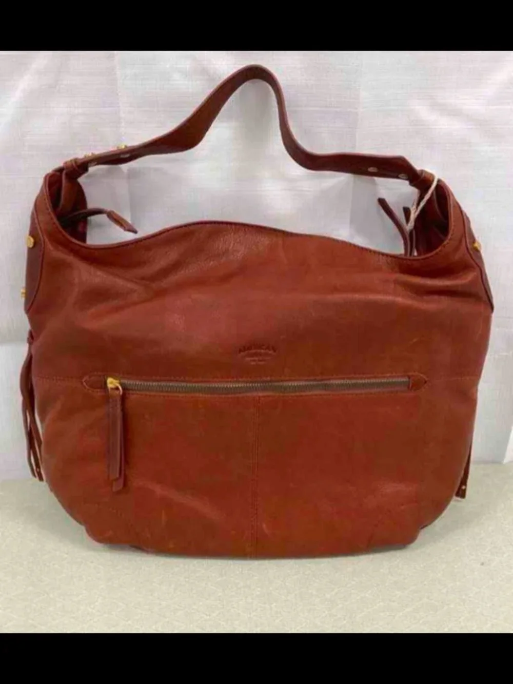 Genuine leather purse with fringe detail - NWT - American Leather Co